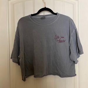 Texas A&M reveille comfort colors cropped XL Tee